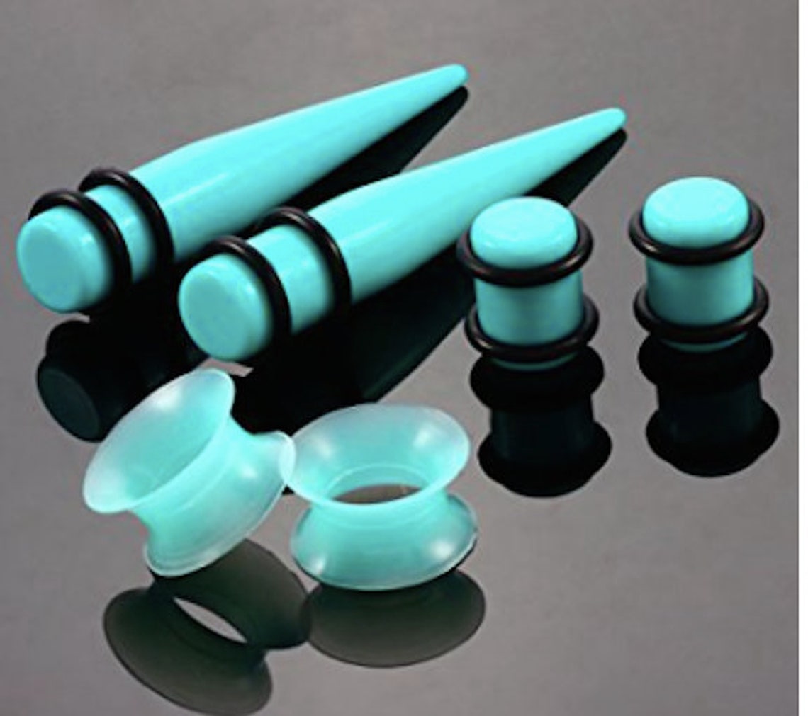50 Blue Ear Stretching Kit 14G00G Ear Gauges Expander Set Etsy