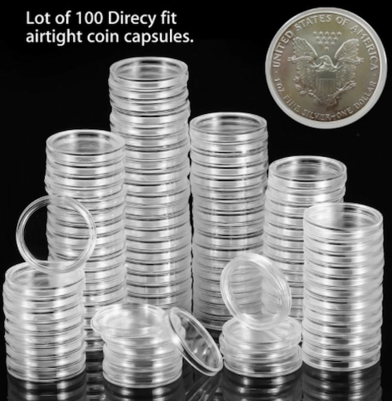100 Stück 30mm Durchsichtig Runde Münzkapsel Behälter Aufbewahrungsbox  Halter Fall Kunststoff Kunststoff Münzkapsel Münzhalter für Münzen  Münzaufbewahrung -  Schweiz