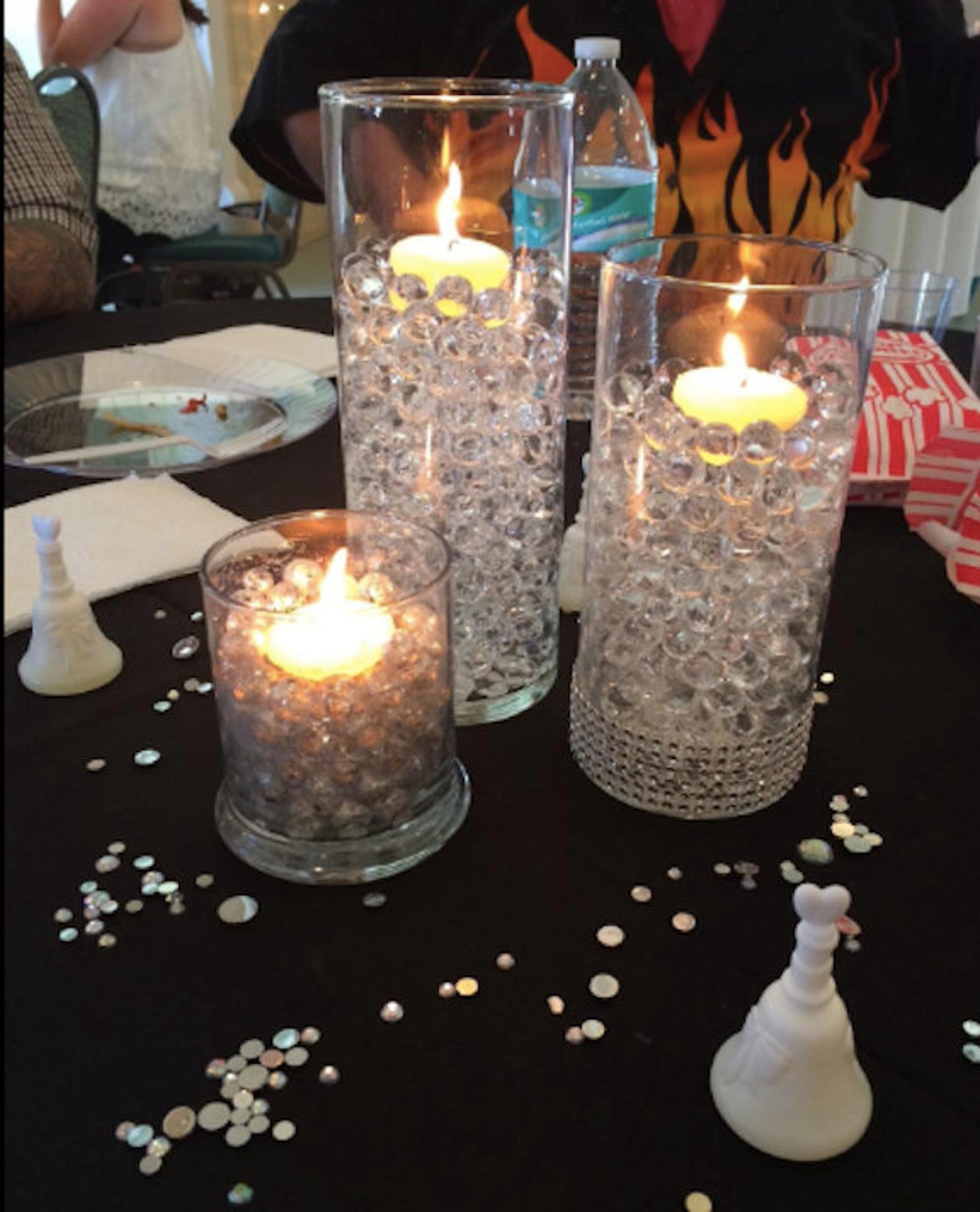 20 Floating Candles White Floating Candles Wedding Centerpiece Etsy