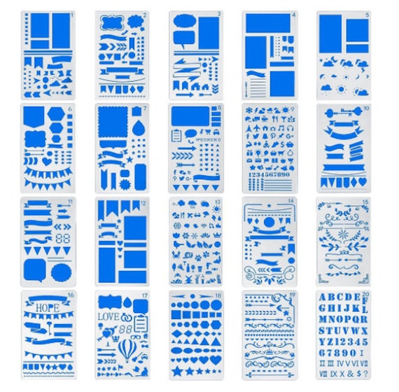 Bullet Journal Stencils Plastic Planner Stencil Journal/Notebook/Diary/Scrapbook Bullet Journal Stencils Plastic Planner Stencil Journal/Notebook/Diary/Scrapbook