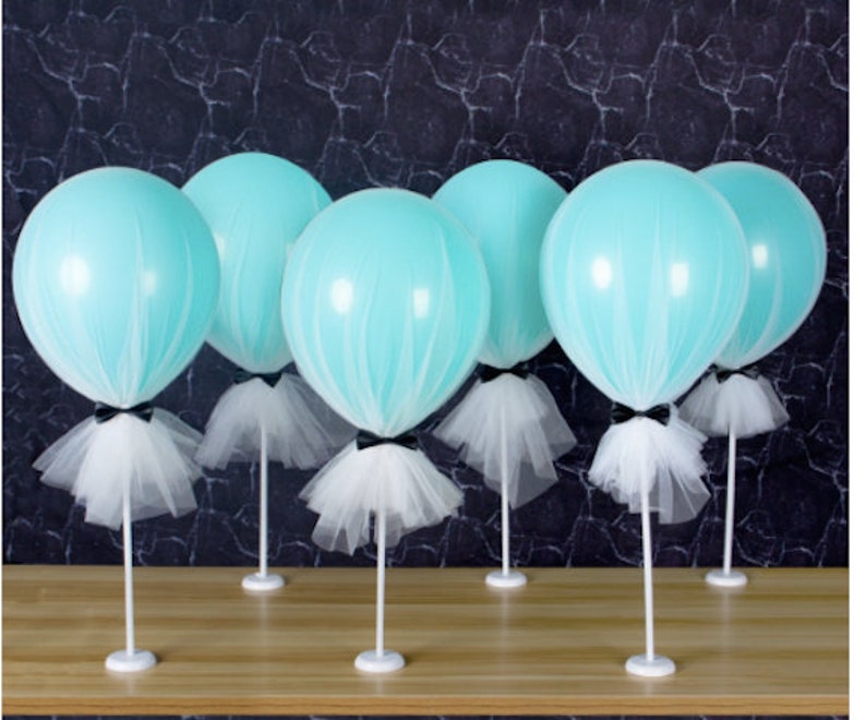 Tulle Balloons With Column Boy Baby Shower Table Decoration Etsy Tulle Balloons With Column Boy Baby Shower Table Decoration Etsy