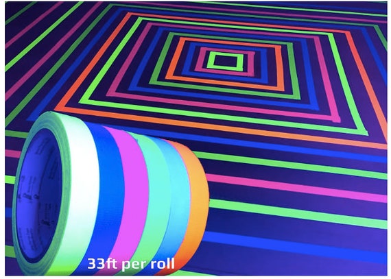 Blacklight GLOW PARTY TAPE Blacklight Party Glow in the Dark Party