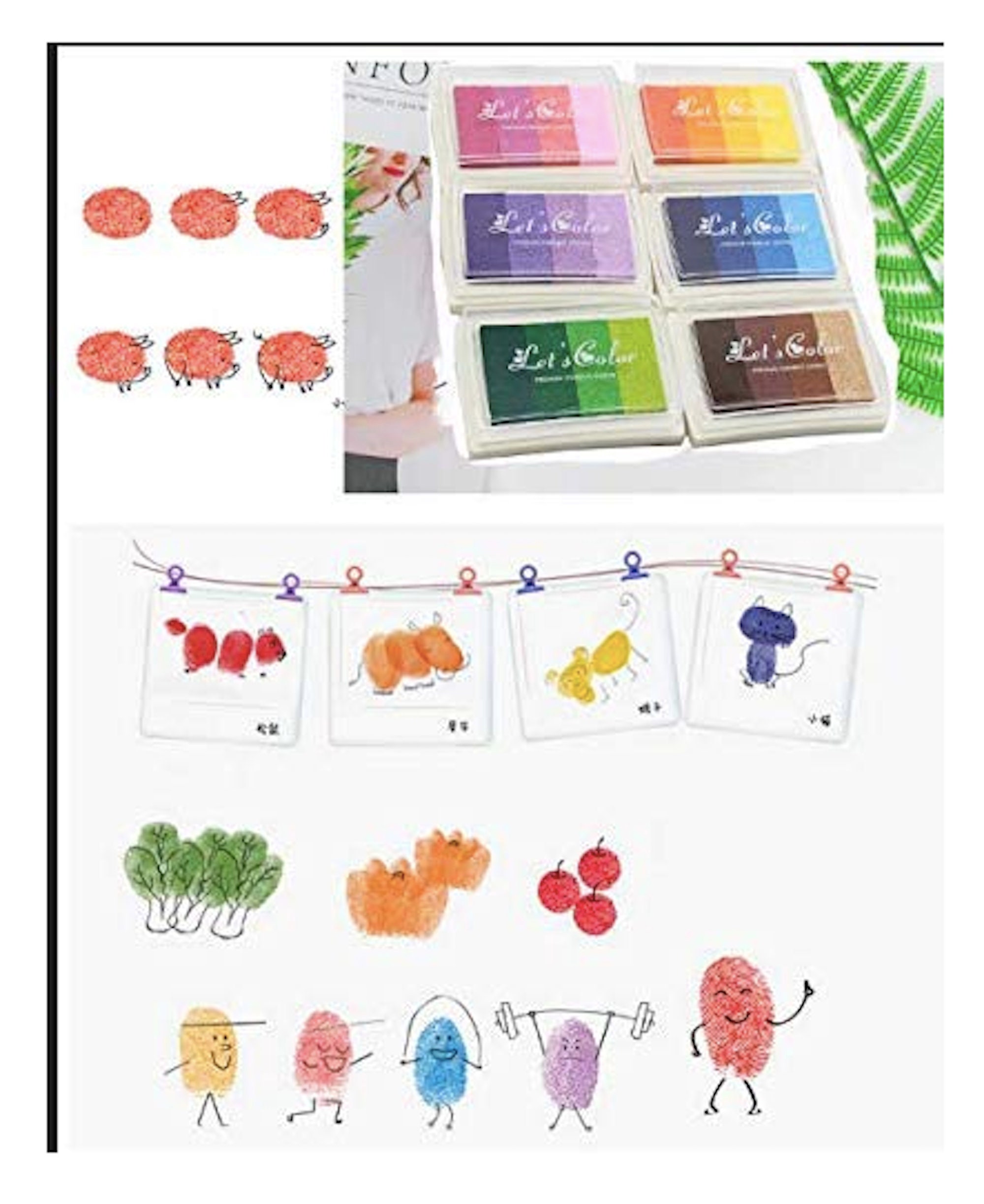 6 Craft Ink Pad Stamps Rainbow Ink Pads Craft Ink Pads DIY Etsy