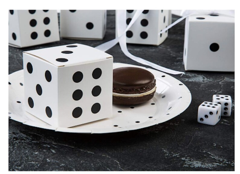50 Casino Party Black Dice Favor Box Poker Night Game Night Etsy