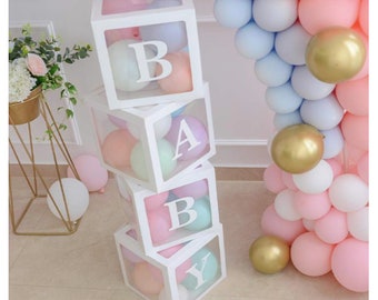 Baby Shower Boxes Party Decorations BABY Blocks Baby Shower Decorations Baby Shower Theme Decoration Party Supplies Gender Reveal Decoration