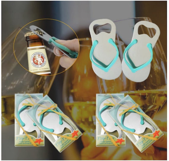 24 Beach Wedding Favors Summer Party Favors Flip Flop Bottle Openers Beach Theme Party Favors Destination Wedding Decorations Party Favors