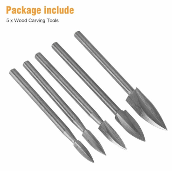 5pcs Wood Carving Engraving Drill Bits Set Milling Cutter for Dremel Rotary  Tool Carving Woods Engraving Drill Bit -  Hong Kong