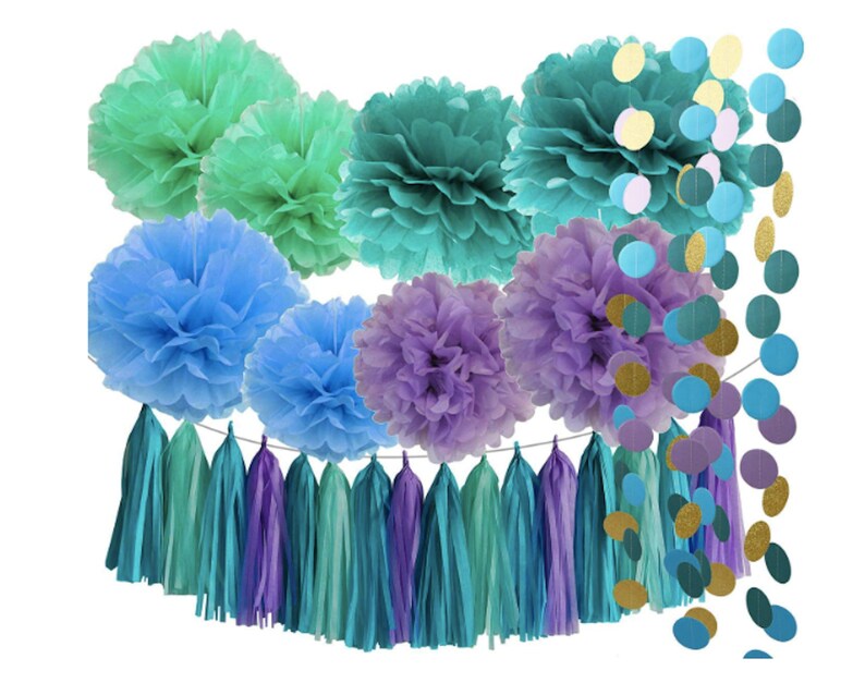 Mermaid Party Decorations Under The Sea Party Under The Sea Etsy
