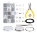 Jewelry Making Supplies Kit Jewelry Findings Jewelry Findings Starter Kit Jewelry Beading Making Kit Pliers Silver Beads Wire Starter Tool 