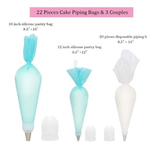 Cake Decorating Supplies Cake SuppliesCupcake Decorating Kit Cake Making Supplies Icing Cookie Decorating Frosting tips Coupler Pastry Bags image 3