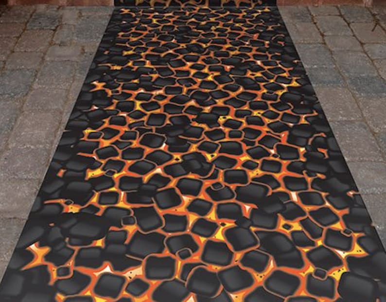 Hot Coals Luau Party Aisle Runner luau party decorations Luau Party Aisle Runner hawaiian party aloha banner Decorations Summer Party
