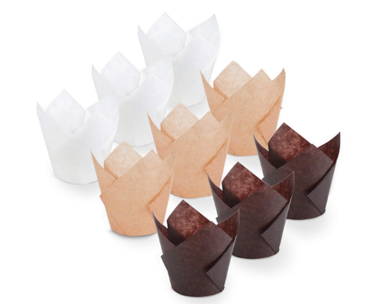 Brown Tulip Cupcake liners Muffin Cup Baking Tins Pans Liners Etsy