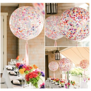 Confetti Balloons 36'' Birthday Party Balloons Rainbow Sprinkles Party Decoration Donut Party Baby Shower Girls 1st Birthday Donut Sprinkles