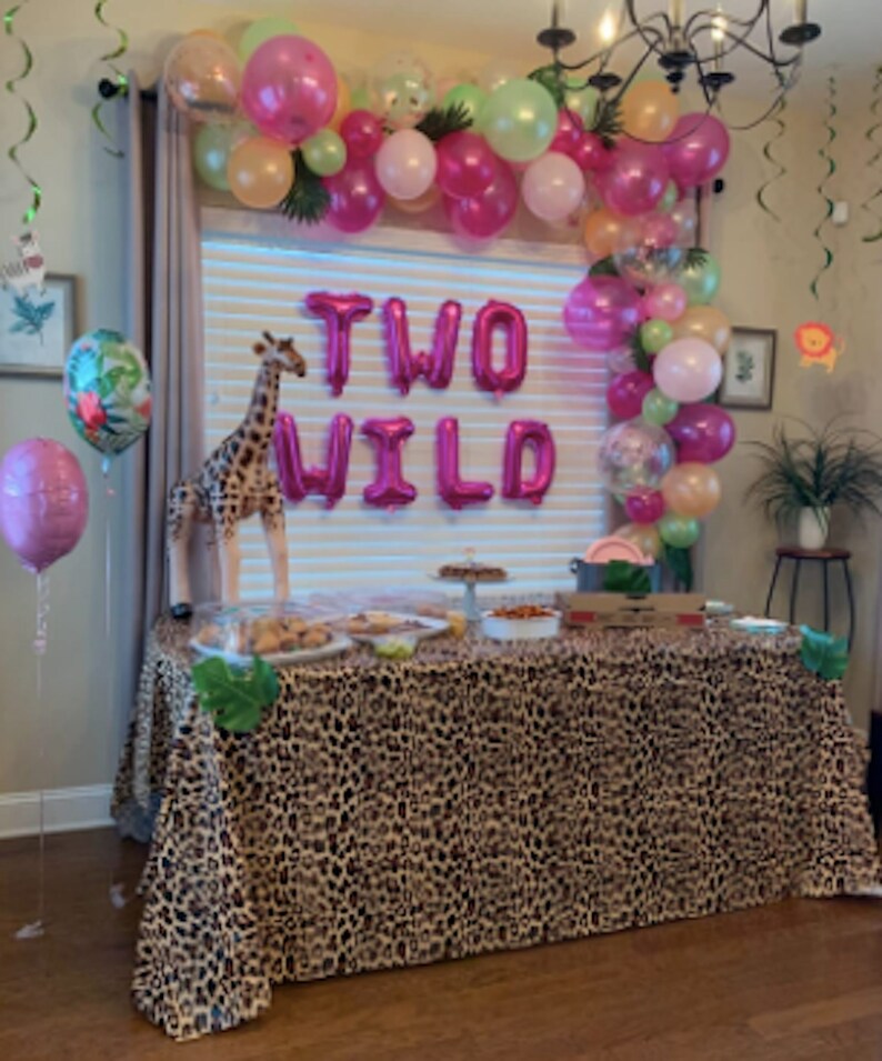 Two Wild Birthday Decorations Wild Two Balloons Tropical Etsy