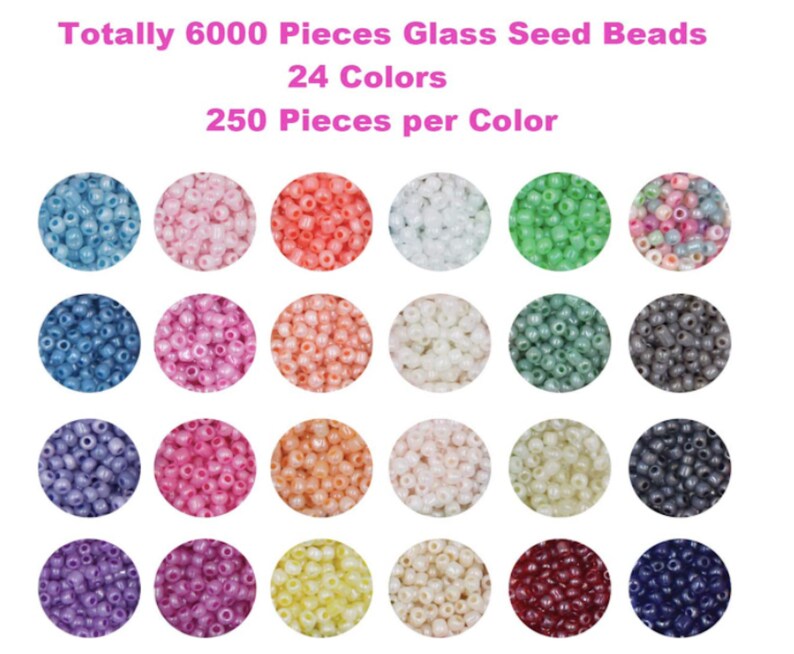 Jewelry Beads Making Kit Glass Seed Beads Small Craft Beads Small Beads for DIY Bracelet Necklaces Crafting Jewelry Making Supplies
