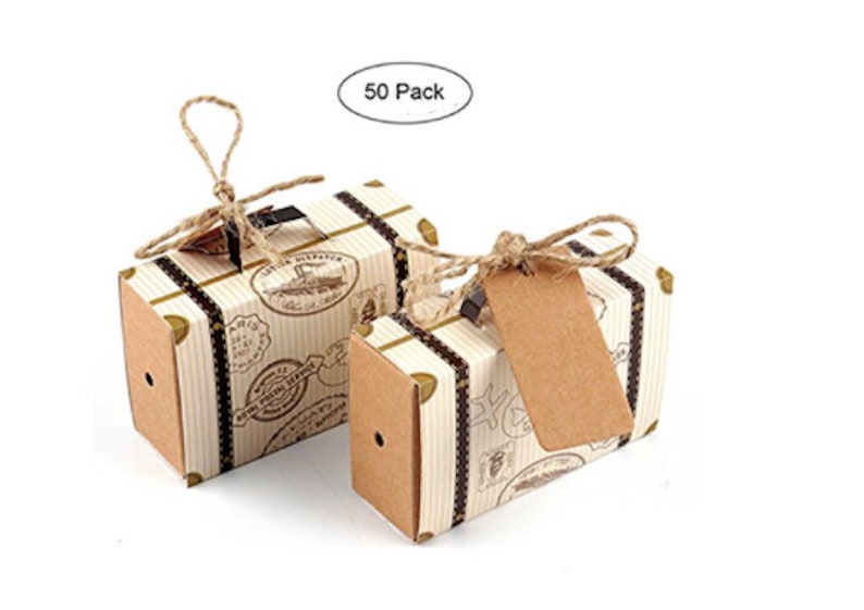 50 Destination Wedding Favor Boxes Traveling Going Away Party Etsy