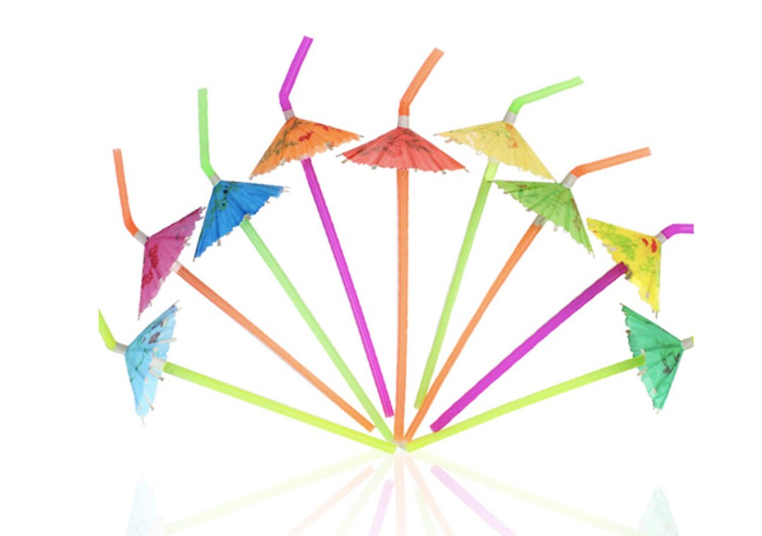 Umbrella Straws Umbrella Drinking Straws Party Straws Cocktail Straws