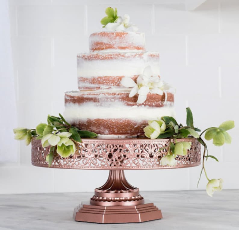 rose gold wedding cake