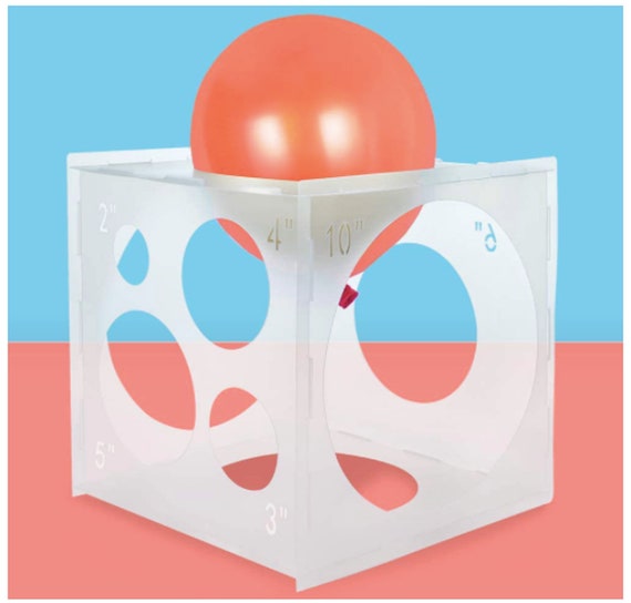 Plastic Balloon Sizer Box 9 Holes Cube Balloon Size Measurement Tool