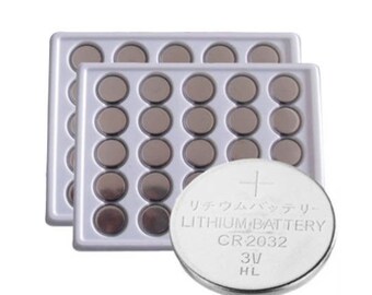 50 Pack CR2032 Lithium Battery used in calculators, cameras, watches, LED tealight candles, remote controls and many toys