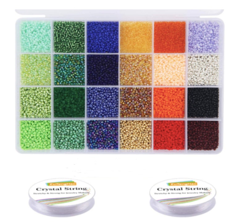 Glass Seed Beads Small Craft Beads DIY Bracelet Necklaces Crafting Jewelry Making Supplies DIY Bracelet Necklaces Jewelry Making Supplies