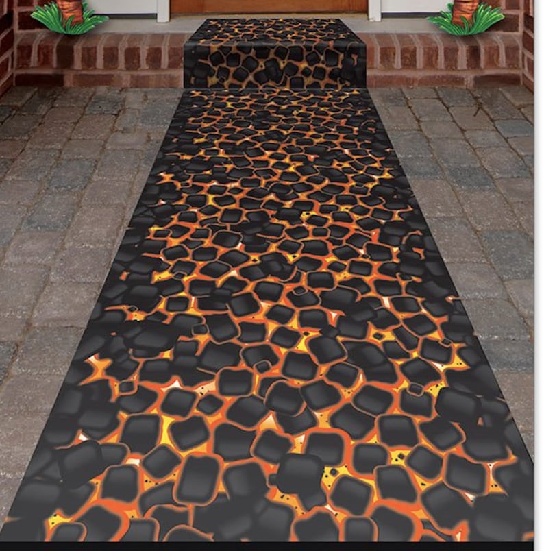 Hot Coals Luau Party Aisle Runner luau party decorations Luau Party Aisle Runner hawaiian party aloha banner Decorations Summer Party