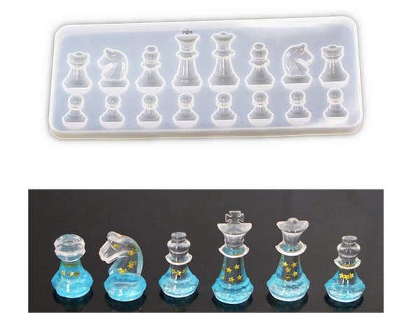 Chess Pieces Game Mold Silicone Chess Mold Clear Resin Mold for