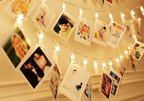 LED Photo Clips String Lights Fairy Lights Lights for Hanging Photos  Artwork Cards Feet Battery Powered Warm White 