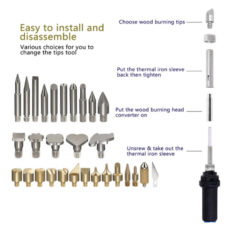 Wood Burning Kit Leather Working Kit Wood Burning Tools Etsy