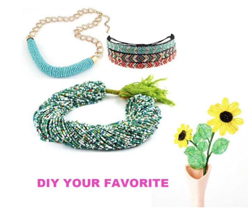 Glass Seed Beads Small Craft Beads DIY Bracelet Necklaces Crafting Jewelry Making Supplies DIY Bracelet Necklaces Jewelry Making Supplies