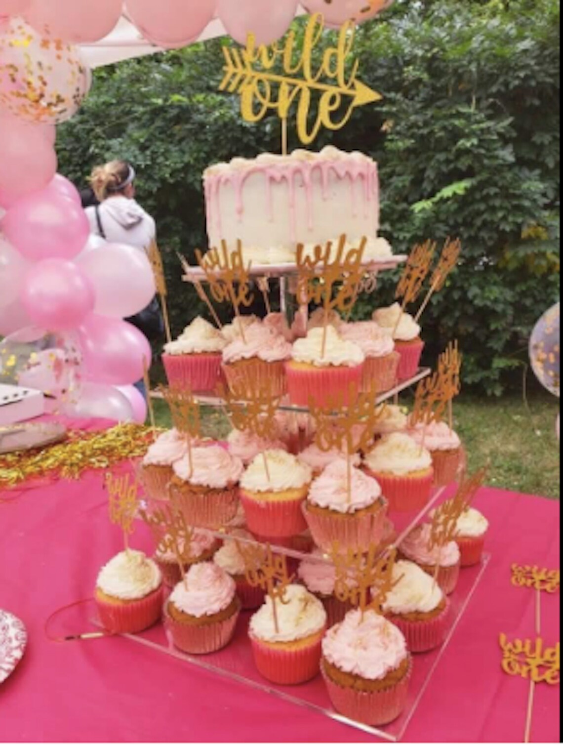 Lighted Cupcake Stand Dessert Table Birthday Cupcake Stand Etsy