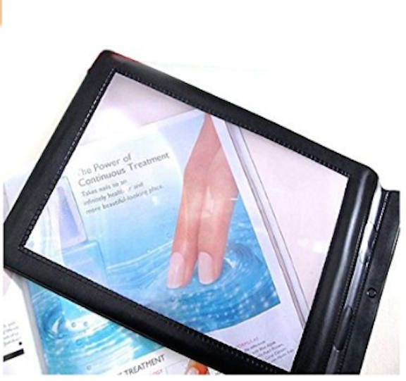  Viionlg 5X Magnifying Sheet for Reading, Full Page Magnifier  for Reading for Seniors, Eye Candy Magnifier As Seen On Tv, Fresnel Lens,  Perfect Folding Handheld Gifts for Low Vision Person 