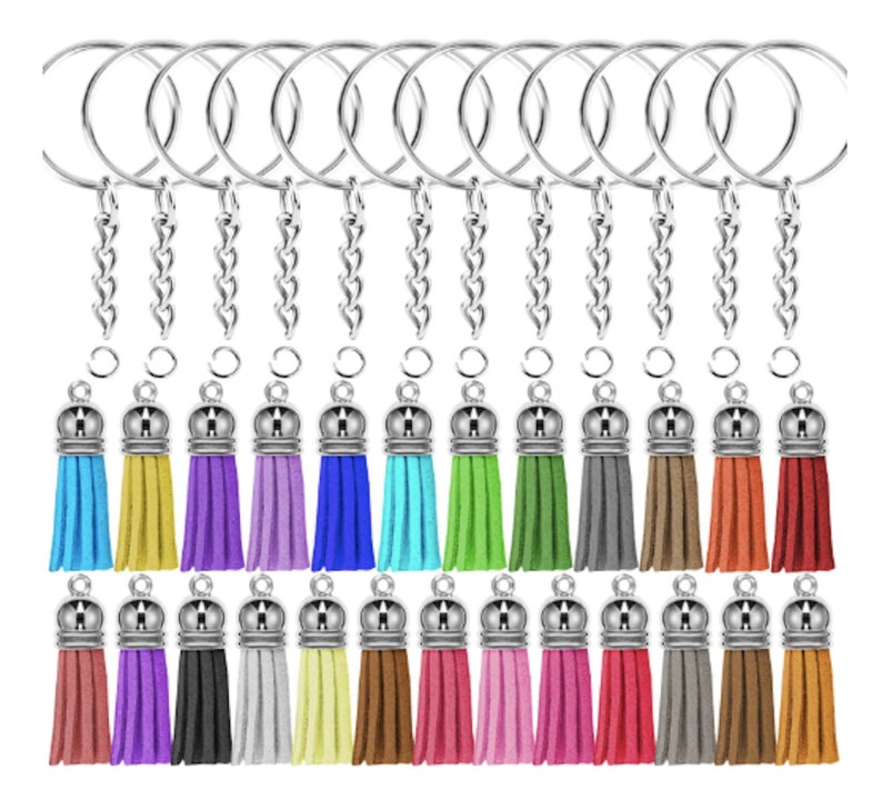 100Pcs Key Chain Rings Bulk Tassel Keychain Lobster Claw Clasp Etsy
