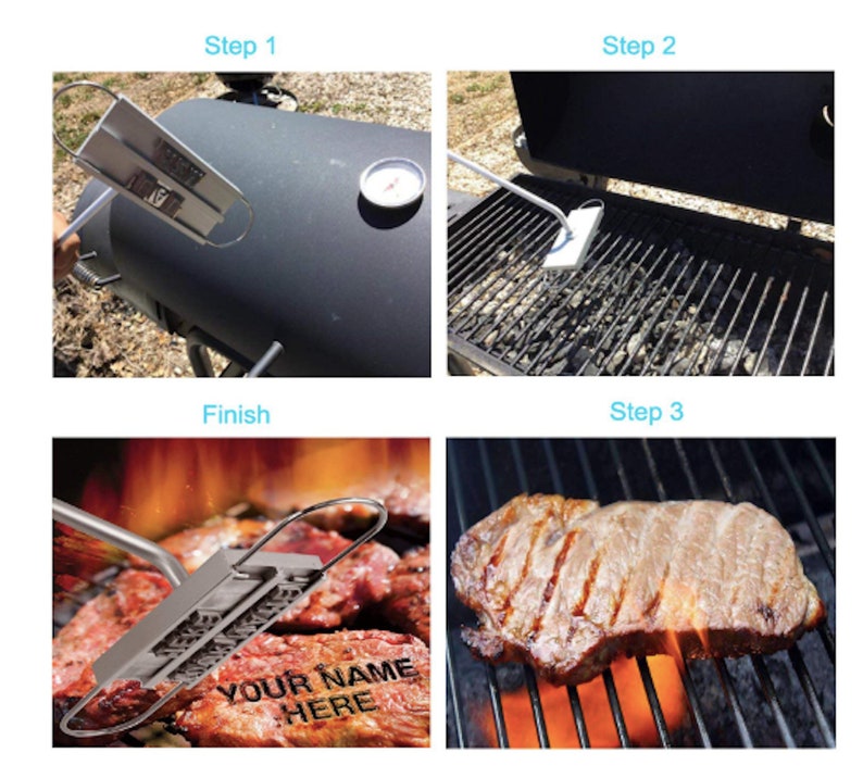 Meat Branding Iron Personalized Meat Brander BBQ Grill Tools Etsy