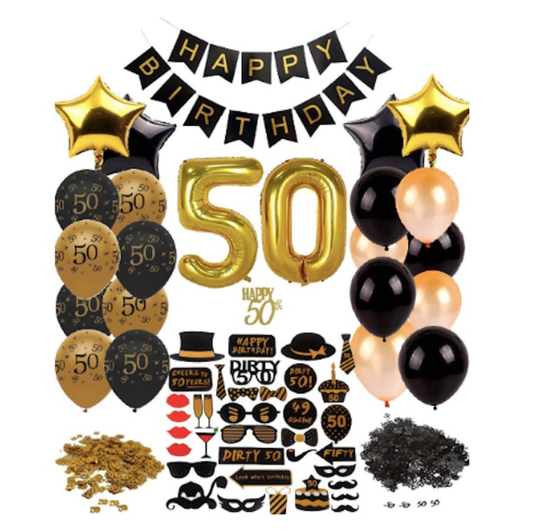 50th Birthday Decorations For Men 50th Birthday Party Etsy