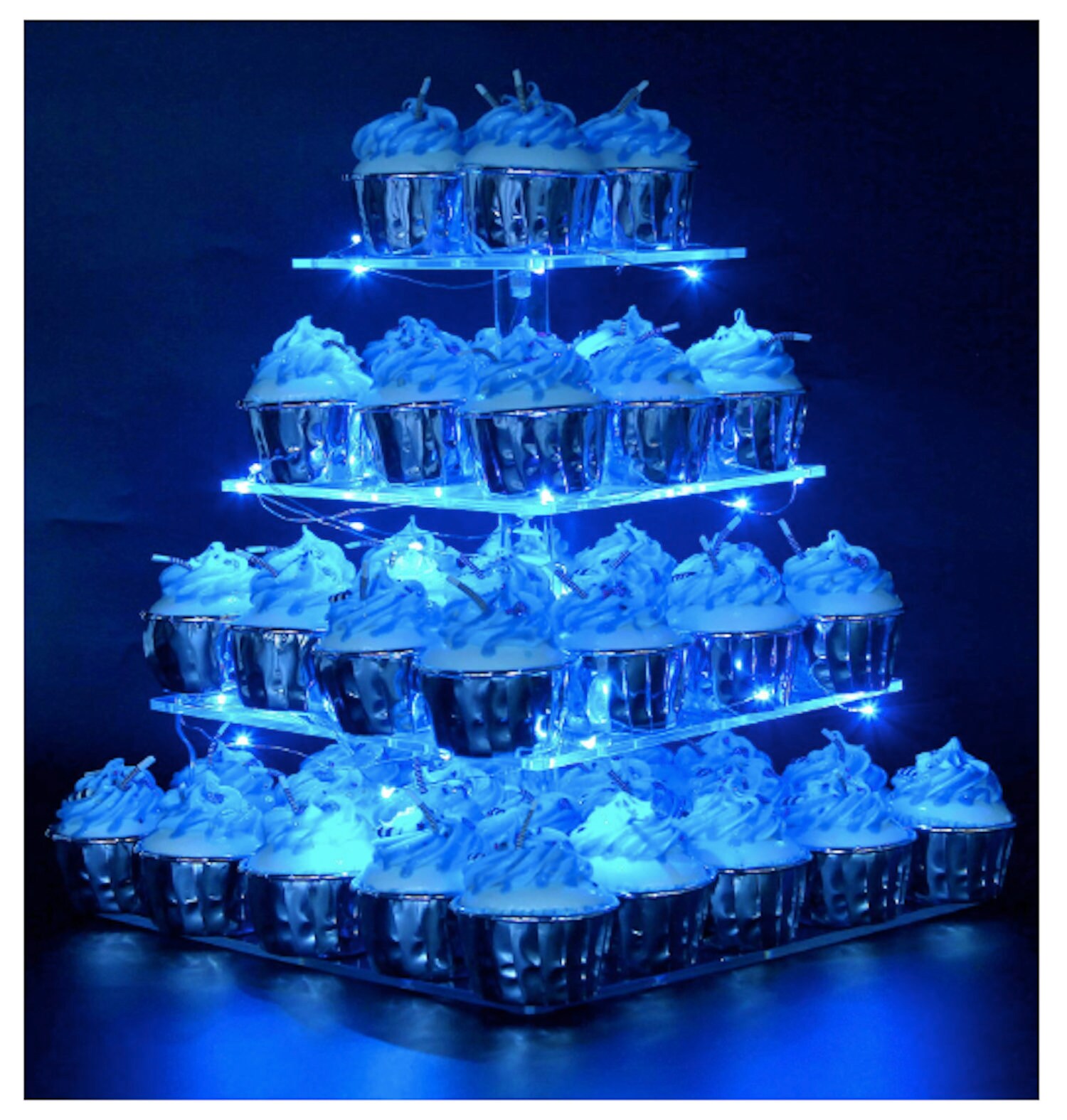 Lighted Cupcake Stand Birthday Cupcake Stand Wedding Dessert Etsy