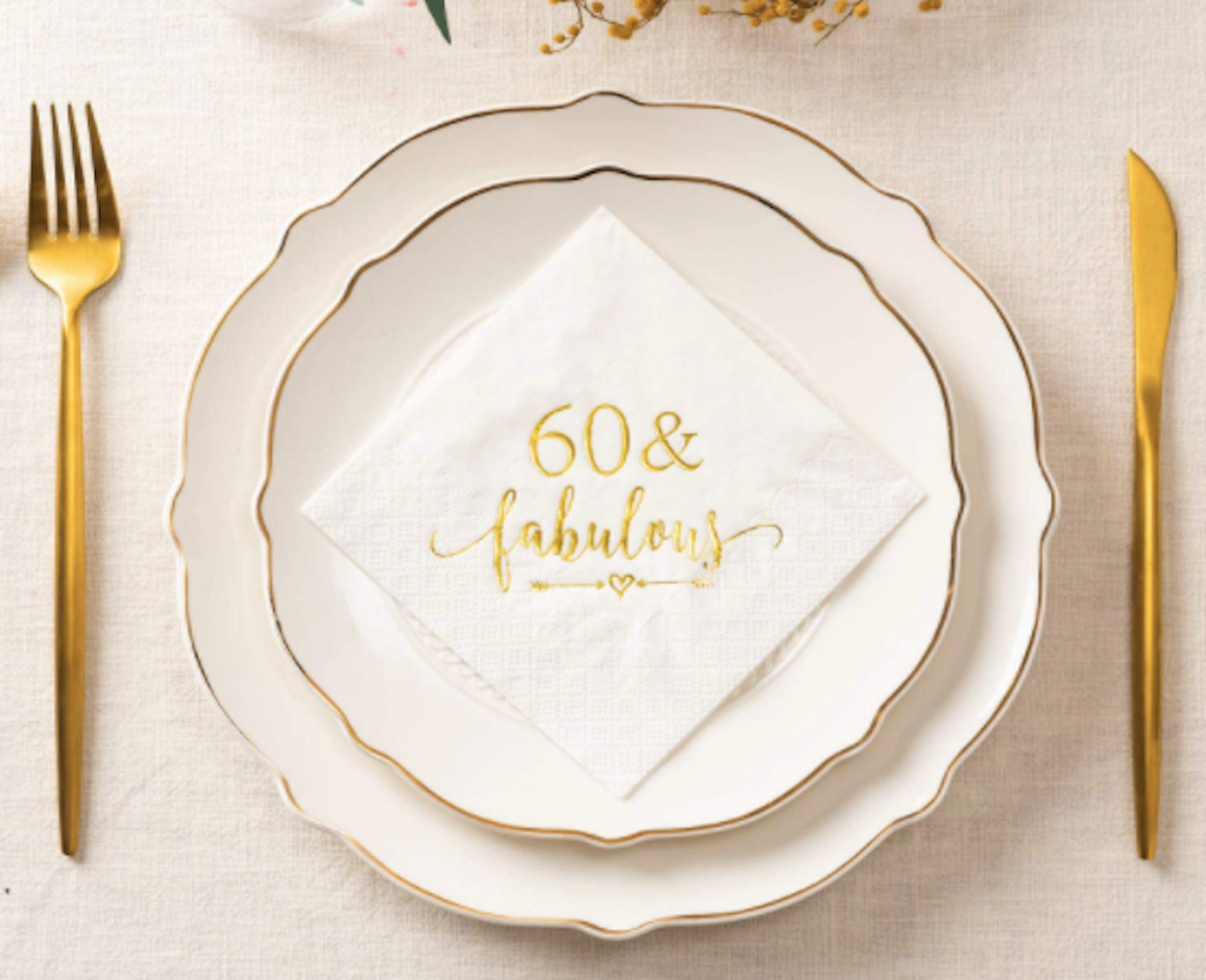 60 and Fabulous Cocktail Napkins Rose Gold 60th Party Supplies Etsy