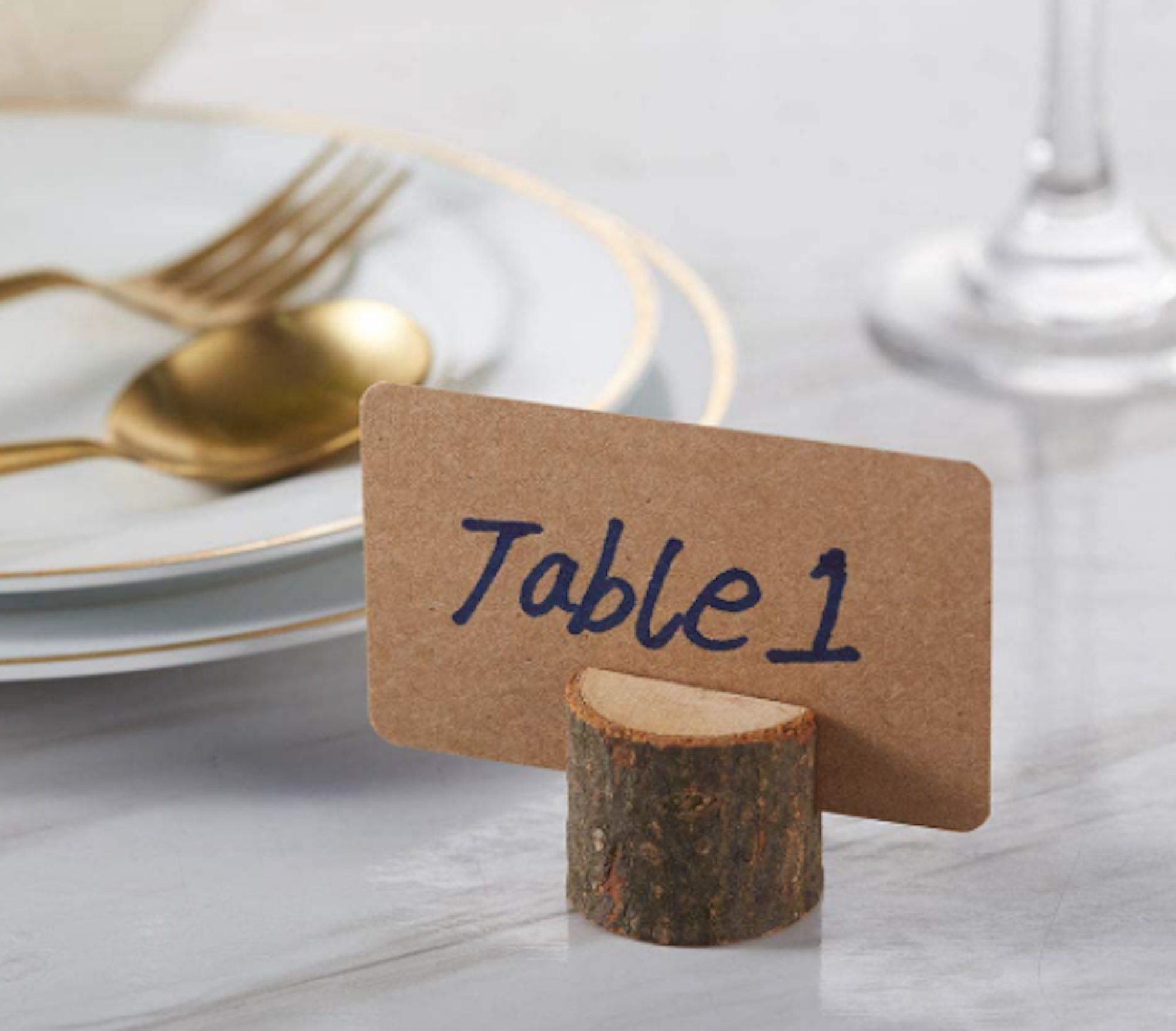 Wood Base Wedding Table Name Number Holder Rustic Real Table Etsy