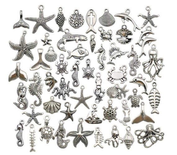 50pcs Metal Mixed Charms DIY Vintage Bracelet Pendant Neacklace Accessories  For Jewelry Making Findings Cheap Charms Bulk Small Business Supplies