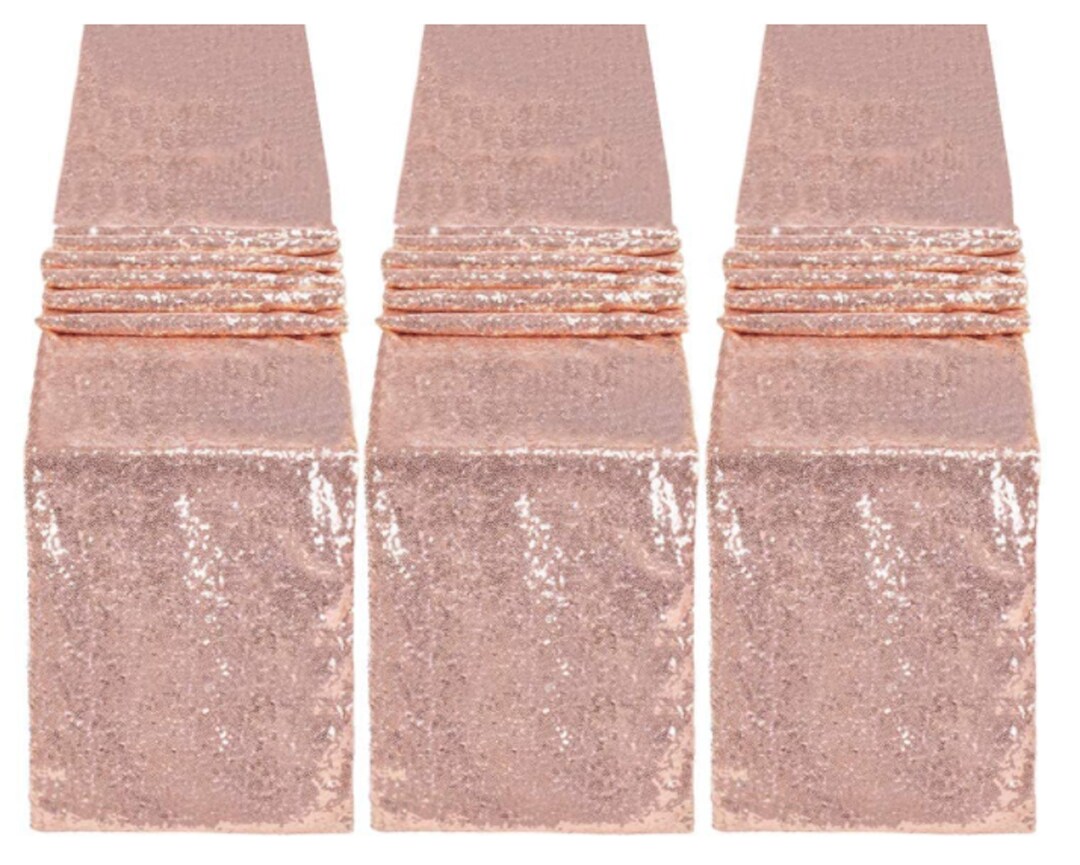 3 Rose Gold Sequin Table Runner Gold Table Runner Wedding Engagement Bridal Shower Baby Shower