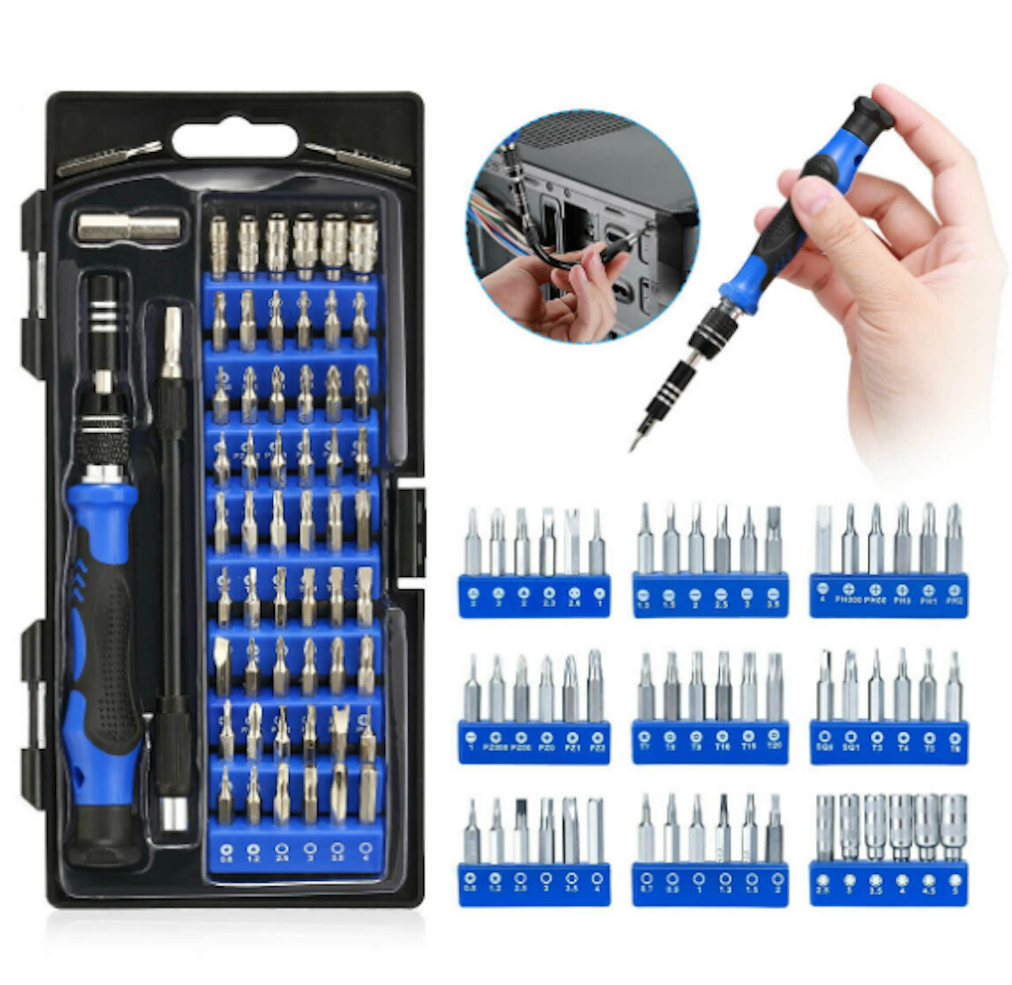 36 Piece Hobby Craft Knife Set Including 12 screwdriver Philips star bits  20 precision blades cleaver hook tweezers hex shank knife head 249