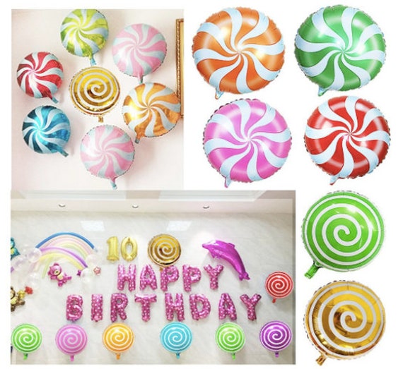 Round Lollipop Balloon Birthday Wedding Party Balloons FBA0101 AnnoDeel 12 pcs 18 Sweet Candy Balloons Round Lollipop Balloon Birthday Wedding Party Balloons FBA0101 AnnoDeel 12 pcs 18 Sweet Candy Balloons
