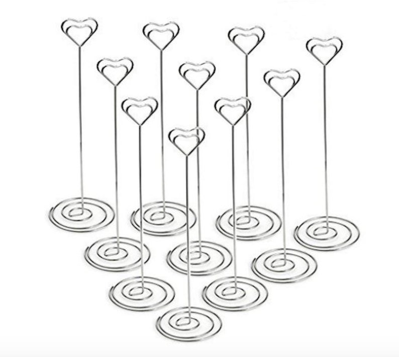 10 Table Number Card Holders Photo Holder Stand Place Image 0