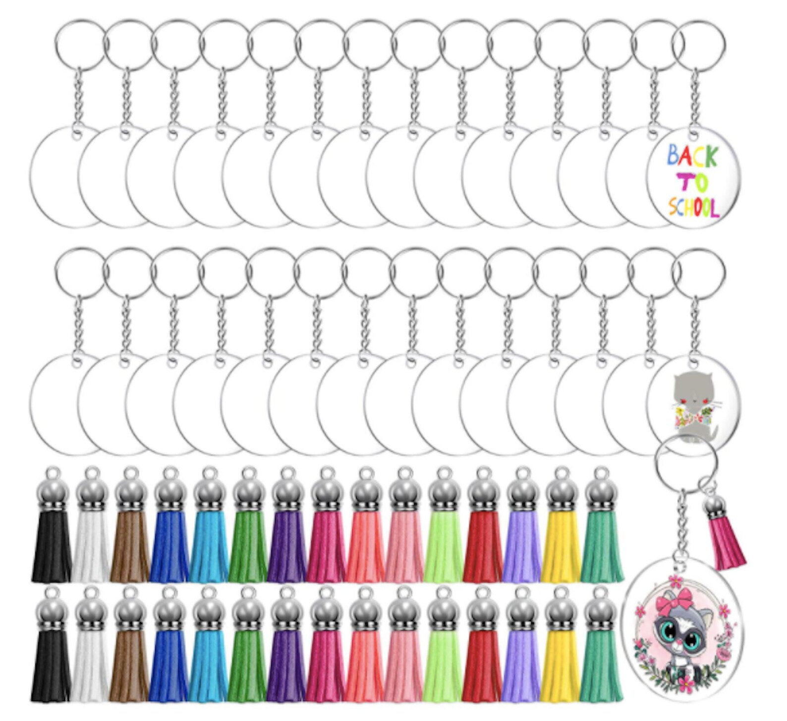 Acrylic Keychain Blanks Clear Keychains for Vinyl Kit Keychain Etsy