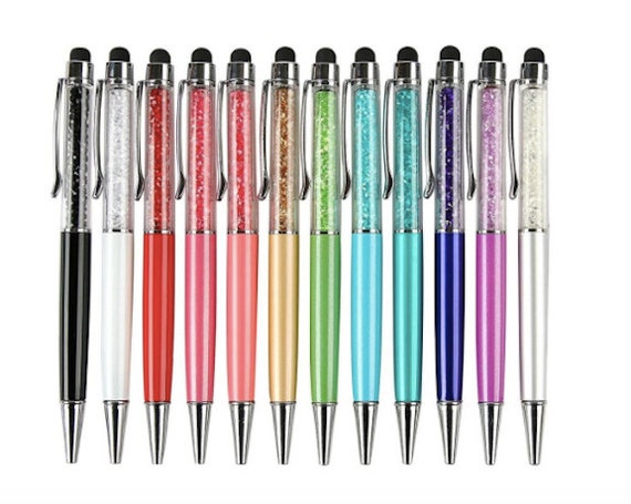 5 Colors Ball Point Pens Crystal Ballpoint Pen Filled With Diamond Elements