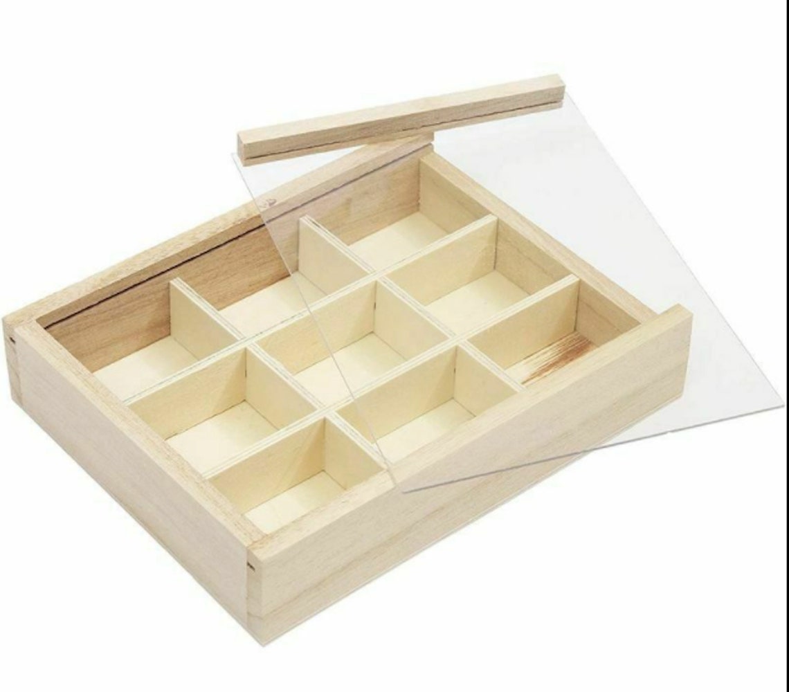 2 Wooden Boxes With Lids Wood Craft Box Jewelry Storage Box Etsy