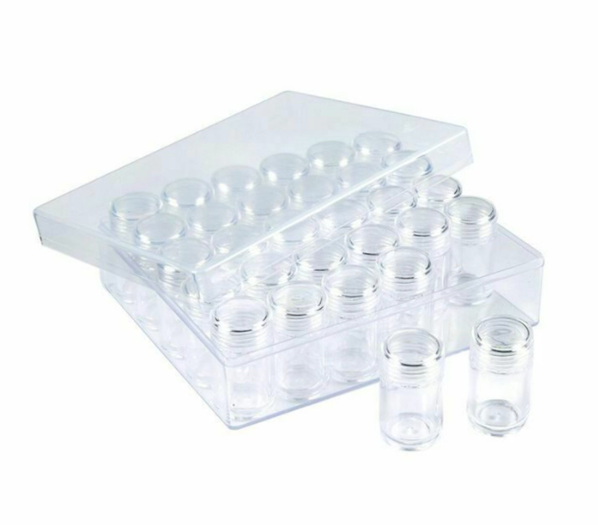 30 Clear Bead Storage Containers Box Plastic Pot Jars for Craft Supplies  Clear Jewelry Box Bead Storage Container Earrings Organizer Jars -   Canada
