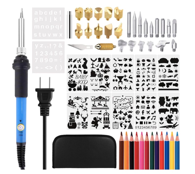 Wood Burning Kit Leather Working Kit Wood Burning Tools Etsy