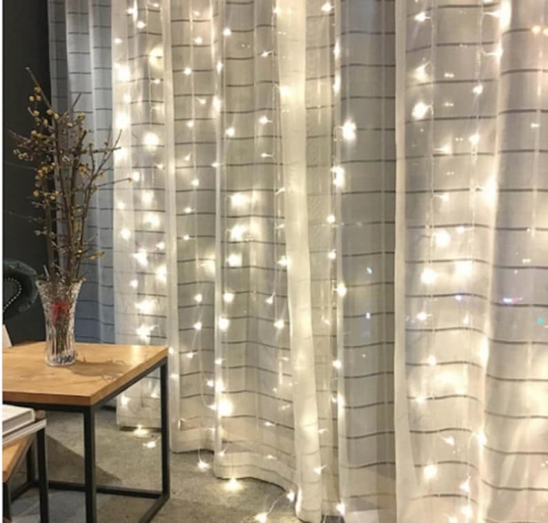 Window Curtain String Light Led String Lights Wedding Party Photo Prop Fairy Party Birthday Party Home Garden Bedroom Outdoor Decorations