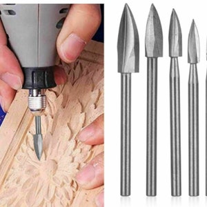 Tip Bit for Dremel Engraving, Carving Pen Precision Rotary Engraver  Tungsten Carbide Tip Replacement, Engraving Accessory Kit 